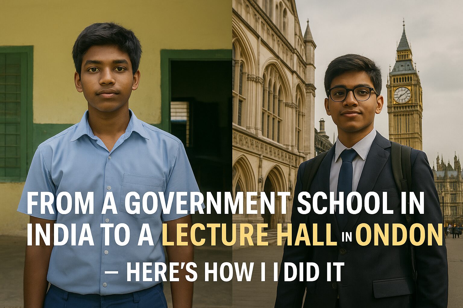 From a Government School in India to a Lecture Hall in London